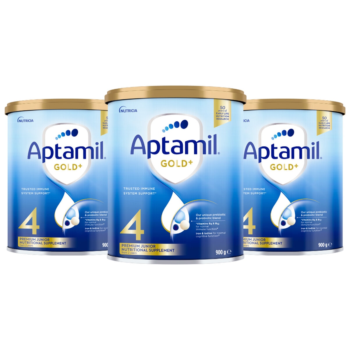 Aptamil Gold+ Stage 4 Toddler Formula 2 Years+ 3 x 900g