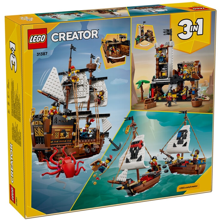 LEGO Creator 3 in 1 Iconic Pirate Ship Building Set 31387 LEGO Creator 3 in 1 Iconic Pirate Ship Building Set 31387