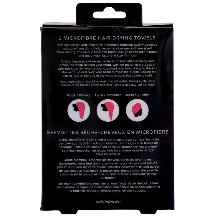 Studio Dry Hair Drying Towels 2 pack