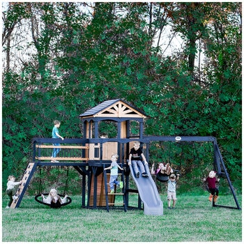 Backyard Discovery Timber Crossing Play Centre Swing Set Backyard Discovery Timber Crossing Play Centre Swing Set