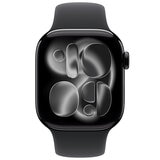 Apple Watch Series 11 GPS + Cellular 42mm Jet Black Aluminium Case with Black Sport Band - M/L