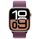 Apple Watch Series 10 GPS 46mm Rose Gold Aluminium Case with Plum Sport Loop