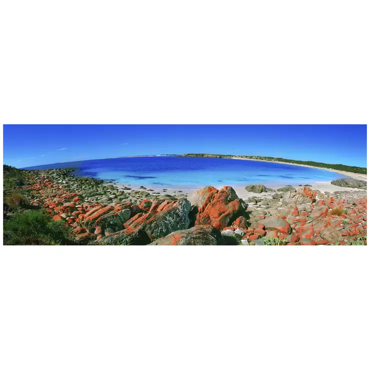 Ken Duncan 30 Dolphin Beach, Innes NP, SA Framed Print White