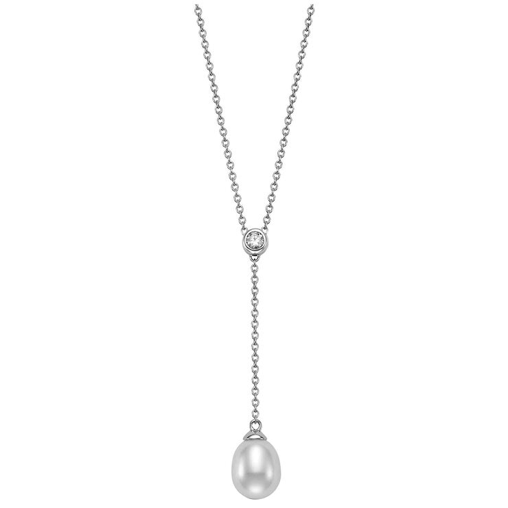 18KT White Gold Cultured Freshwater Pearl Pendant