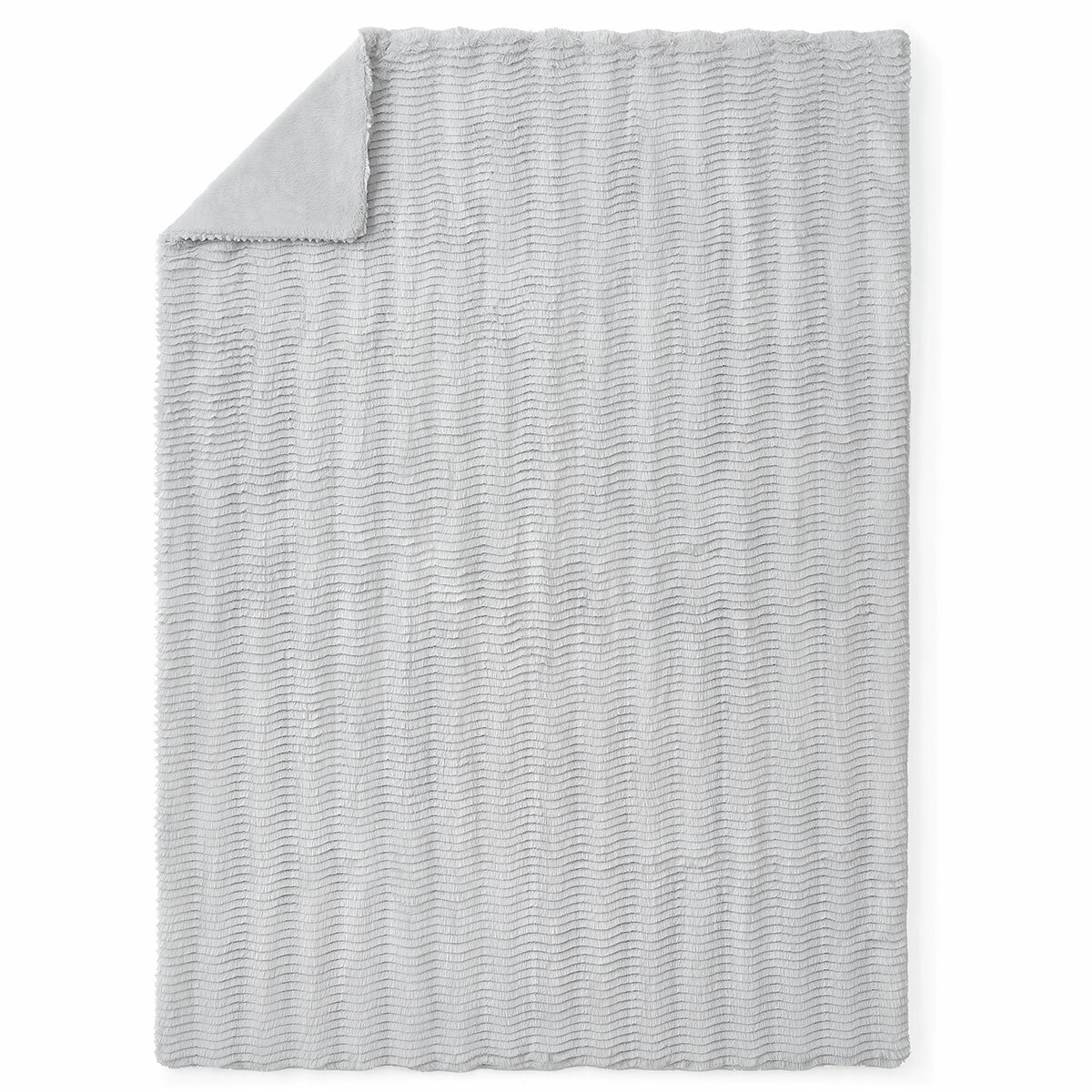 Casual Living Faux Fur Throw 127cm x 177cm Light Grey