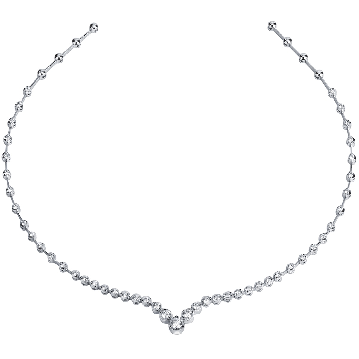 1.65ctw Dia Graduated Necklace