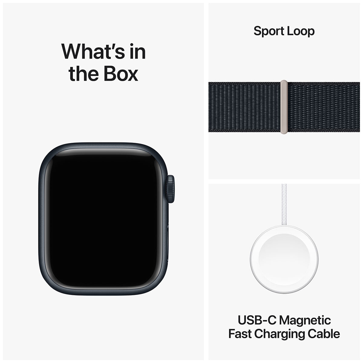 Apple Watch Series 9 GPS 45mm Midnight Aluminium Case with Midnight Sport Loop