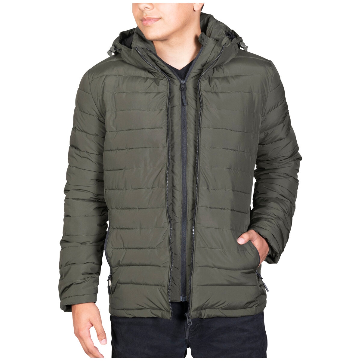 Superdry Men's Hooded Fuji Jacket Khaki