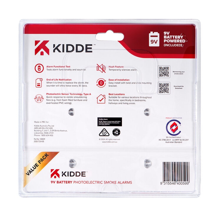 Kidde Smoke Alarm 2 Pack - K501