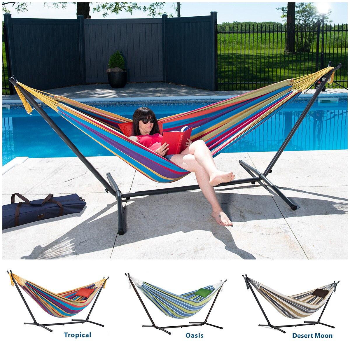 Vivere 2.7m Cotton Hammock Bundle Costco Australia