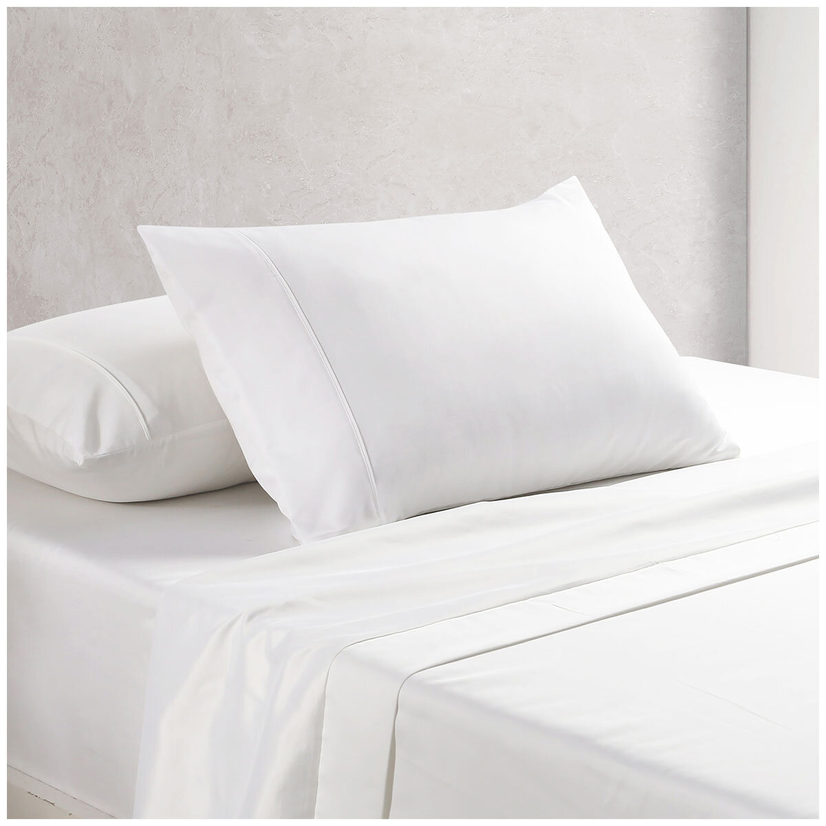 Onkaparinga Cotton Rich 1500TC Sheet Set Queen 4 Piece White