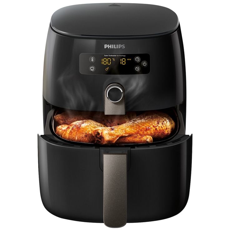 Philips Twin Turbostar Digital Airfryer With Lid Black HD9742/93