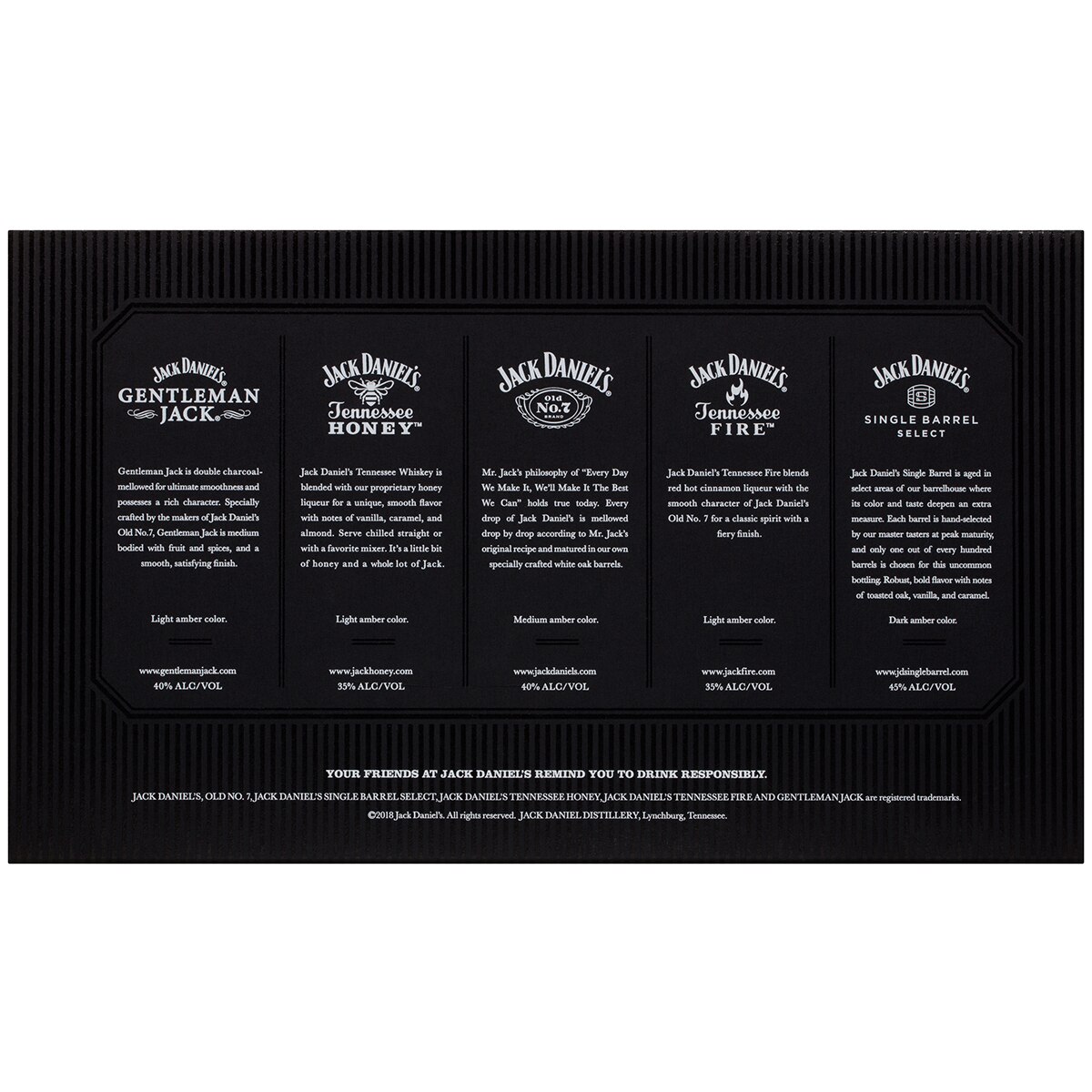 Jack Daniel's Family of Fine Spirits 5 x 50ml Costco Australia