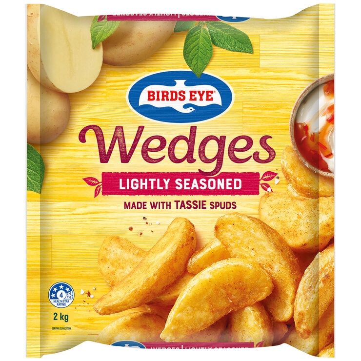 Birds Eye Wedges Lightly Seasoned 2kg Birds Eye Wedges Lightly Seasoned 2kg