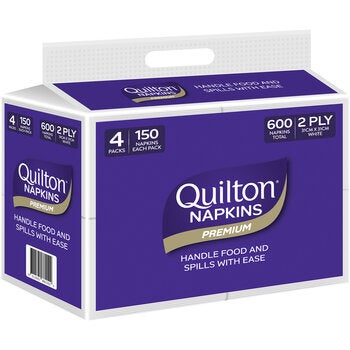 Quilton 2 Ply White Napkin 600 Pack Quilton 2 Ply White Napkin 600 Pack