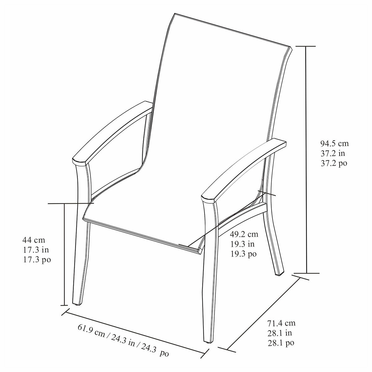 Agio Clearfield 5 Piece Sling Dining Set