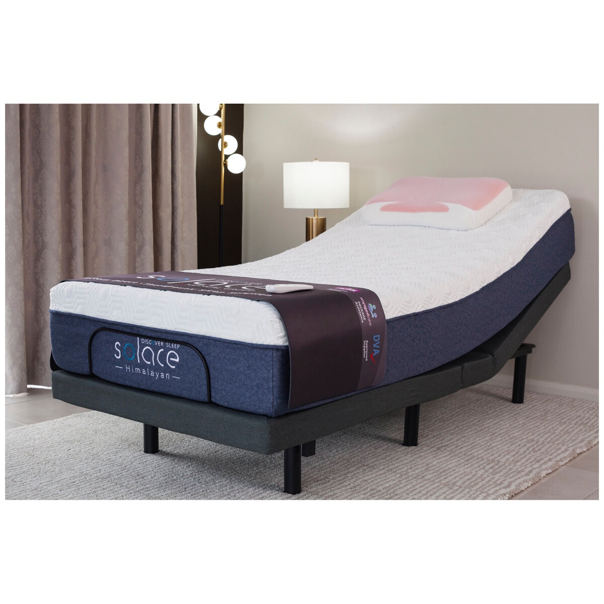 Solace Himalayan Mattress + Better Sleep Adjustable Base King Single