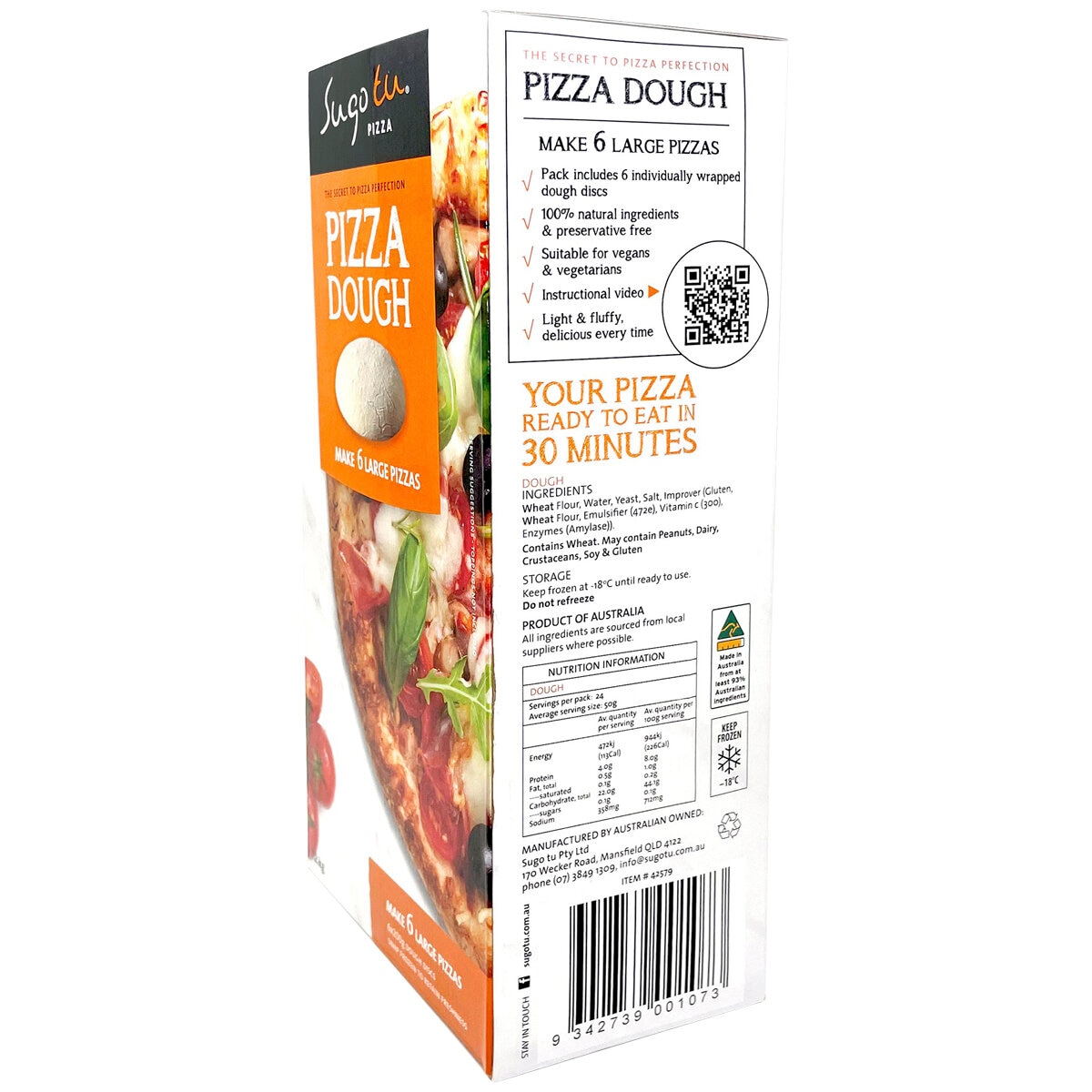 Sugo Tu Pizza Dough 6 x 200g