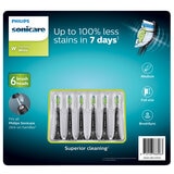 Philips Sonicare W2 Optimal White standard brush heads, 6 pack, Black