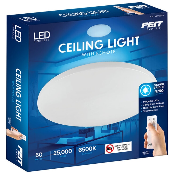 Feit Electric LED Dimmable Round Ceiling Light with Remote Control Feit Electric LED Dimmable Round Ceiling Light with Remote Control