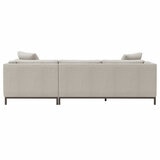 Valencia Bergen Fabric Sectional Lounge Right Chaise Beige Valencia Bergen Fabric Sectional Lounge Right Chaise Beige
