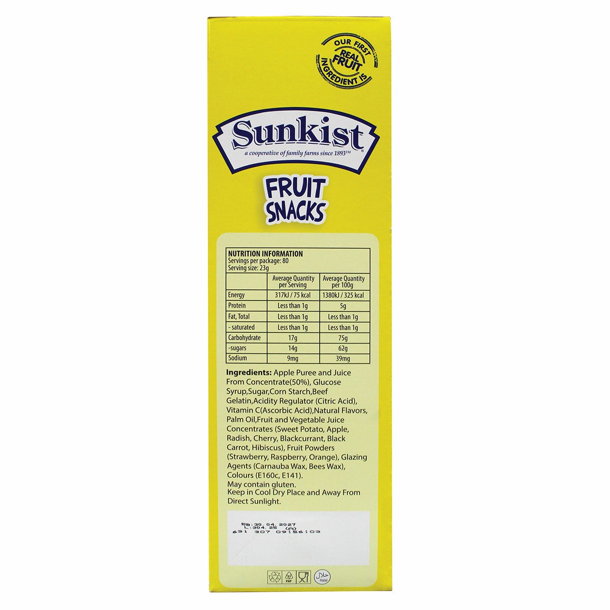 Sunkist Fruit Snacks 80 x 23g - Grocery Online Sunkist Fruit Snacks 80 x 23g - Grocery Online