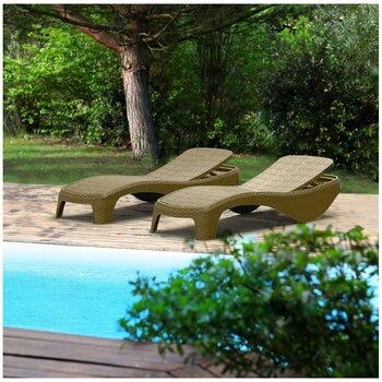 Keter Atlantic Sun Lounger Beige 2 Piece Set