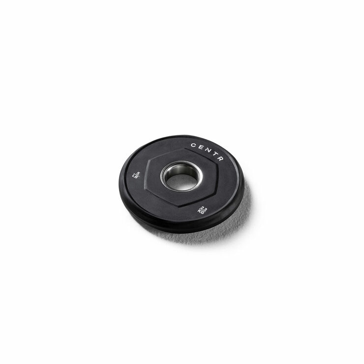Centr 136kg Rubber Olympic Weight Set With Bar