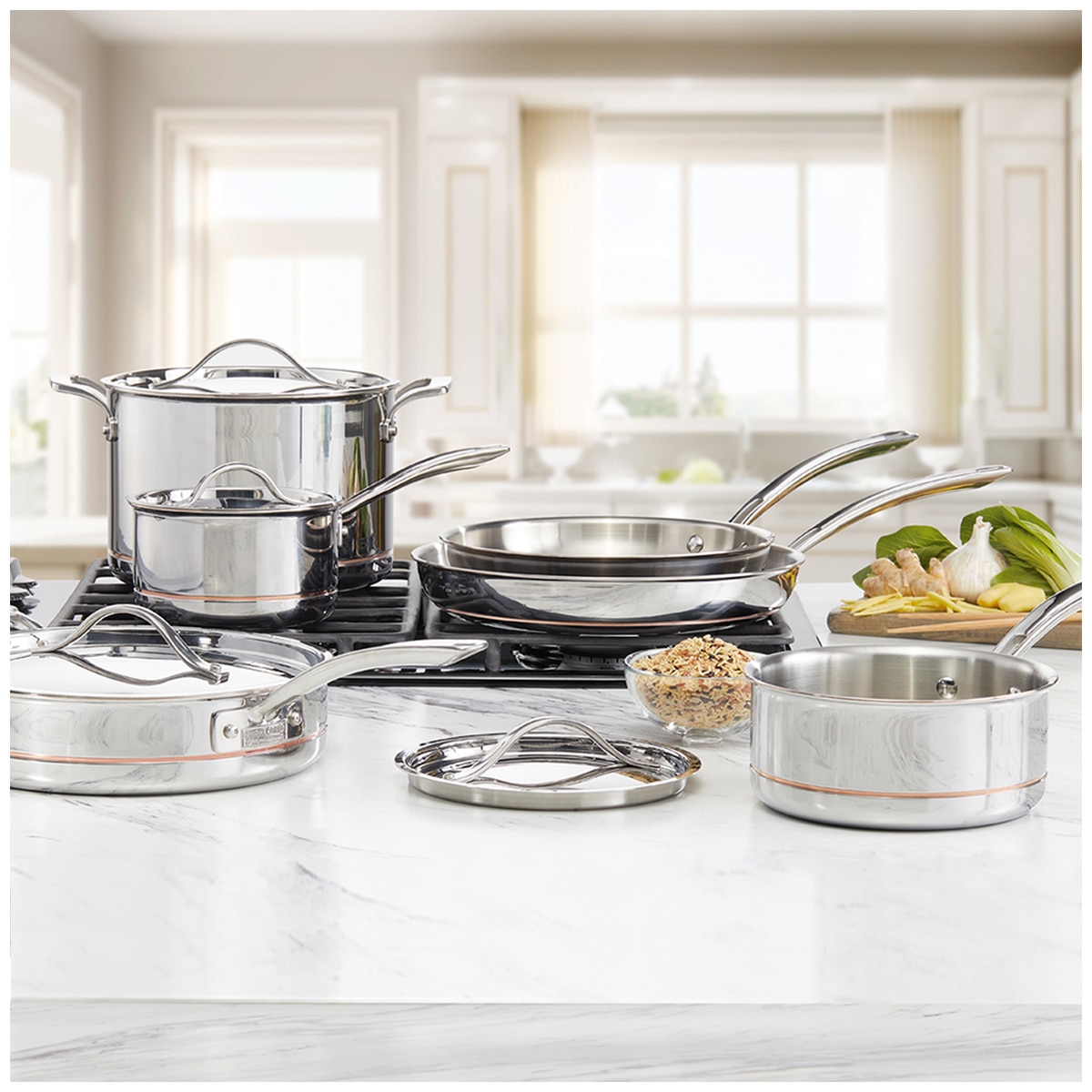 Kirkland Signature 10pc Stainless Steel Cookware Set | Costco Australia Stainless Steel Pots And Pans Set Costco