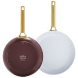 GreenPan Ceramic Non-Stick Frypan 2 Piece Set 26cm And 30cm Choc Truffle