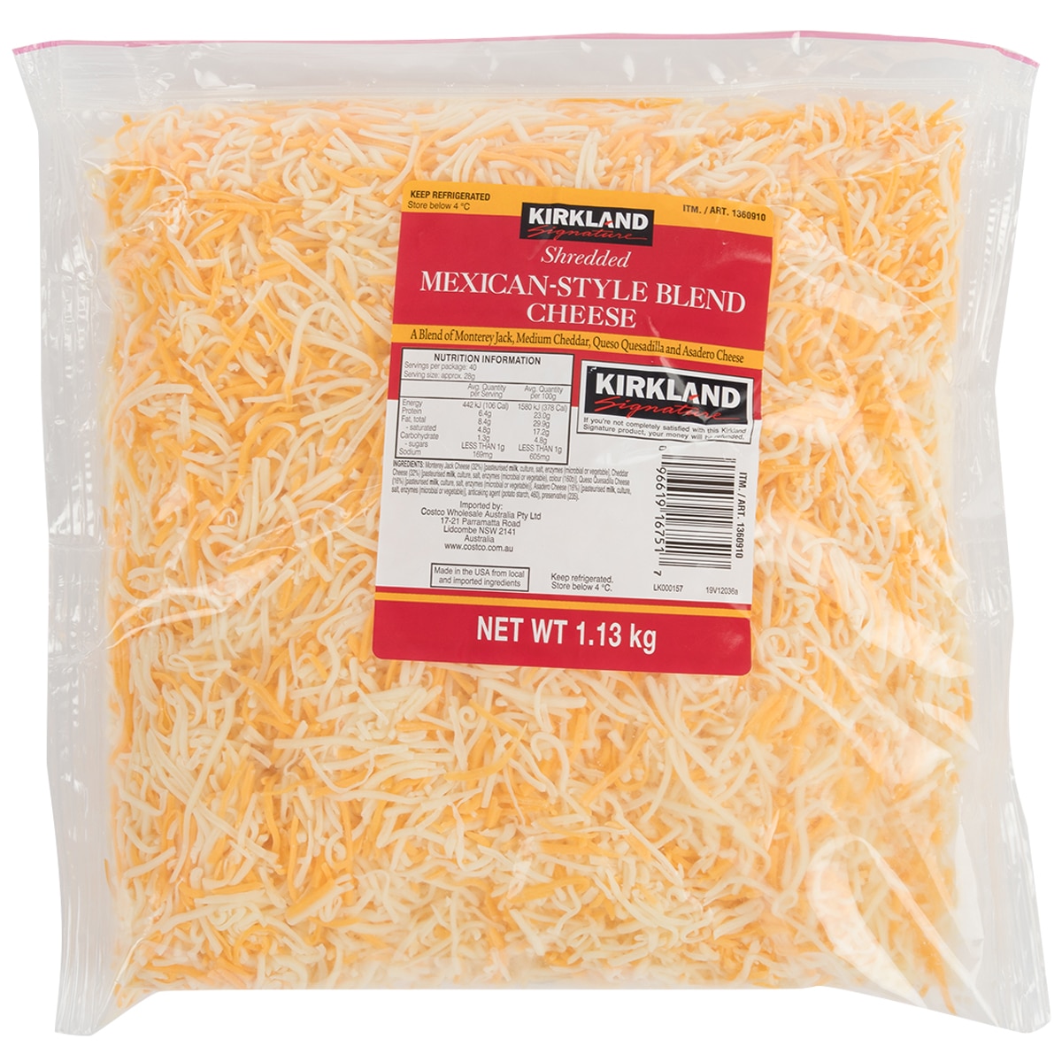 Kirkland Signature - Mexican Style Shredded Cheese 1.13kg