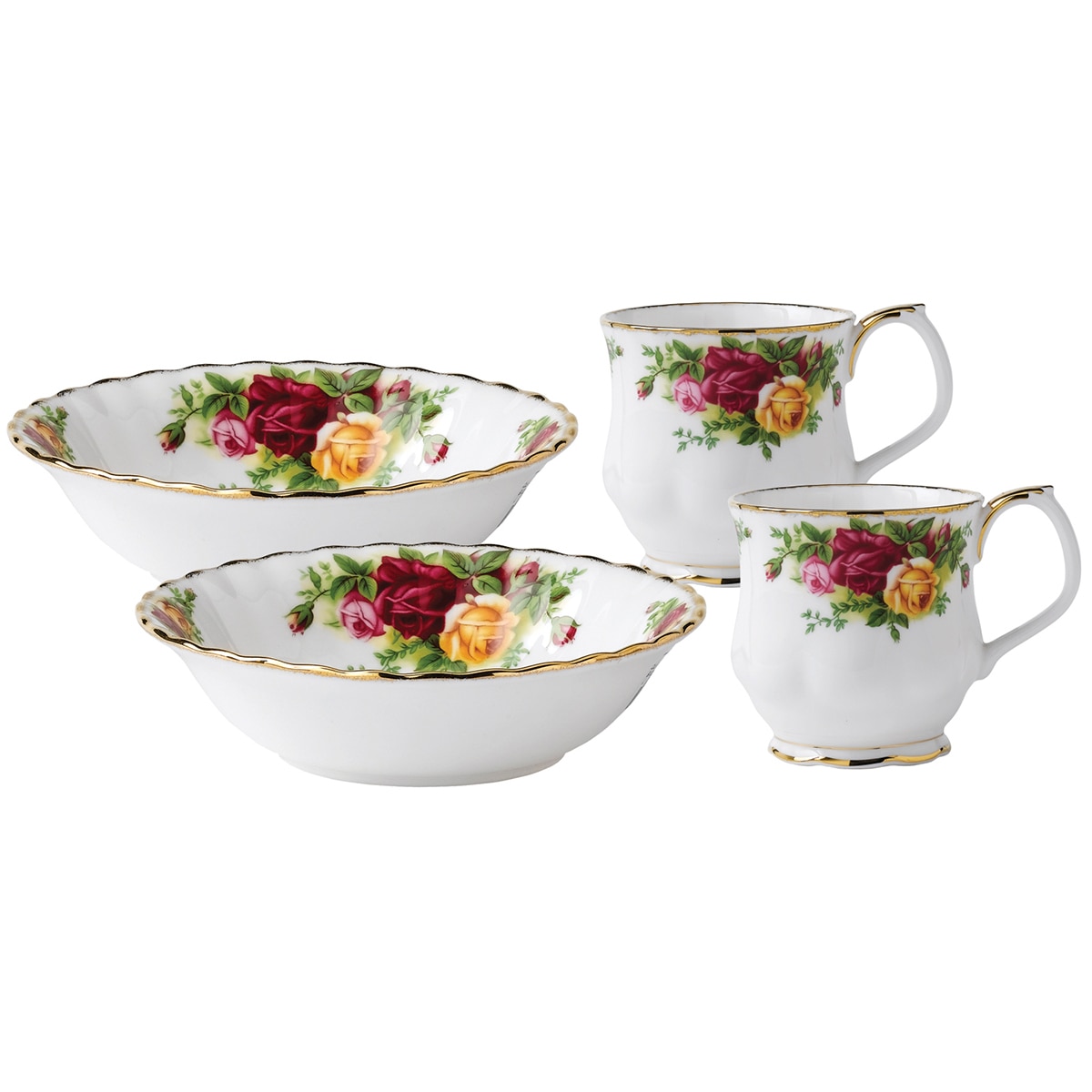 Royal Albert Mug& Bowl 8 piece set