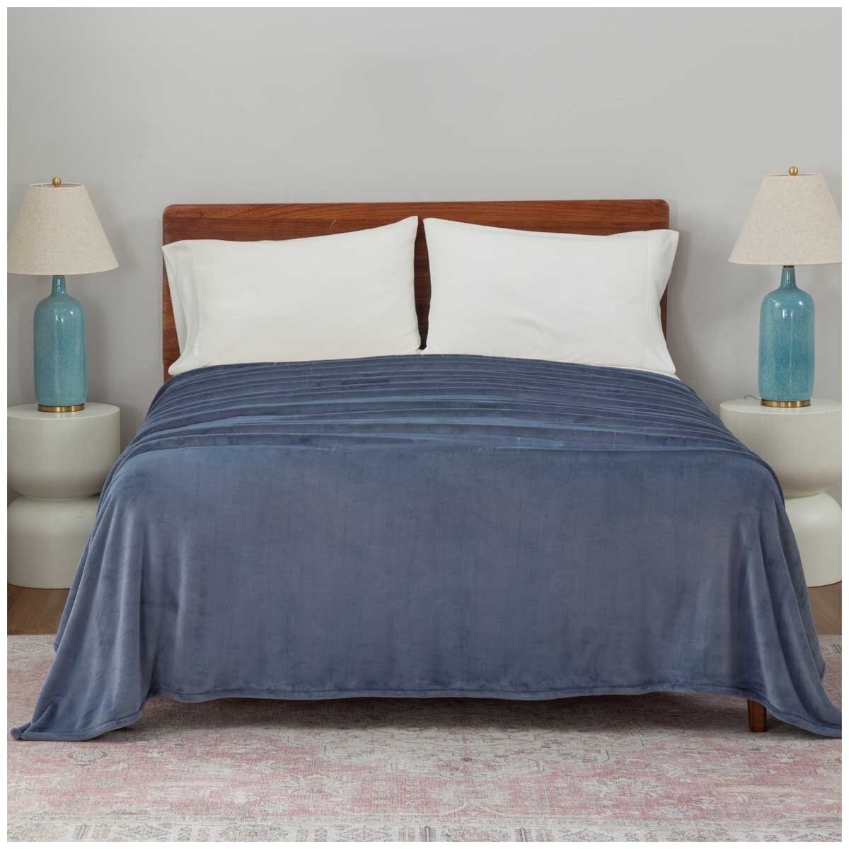 Berkshire Luxe Loft Blanket King Blue