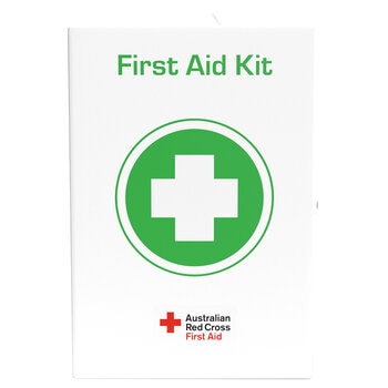 Australian Red Cross Wall Mounted Metal Cabinet Modulator First Aid Kit