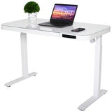 Seville Classics Air Lift Height Adjustable Electric Desk with Drawer/