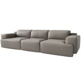 Valencia Valentina Leather Reclining Lounge 3 Seater Grey Color