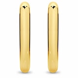 18KT Yellow Gold Paperclip Huggie Earrings