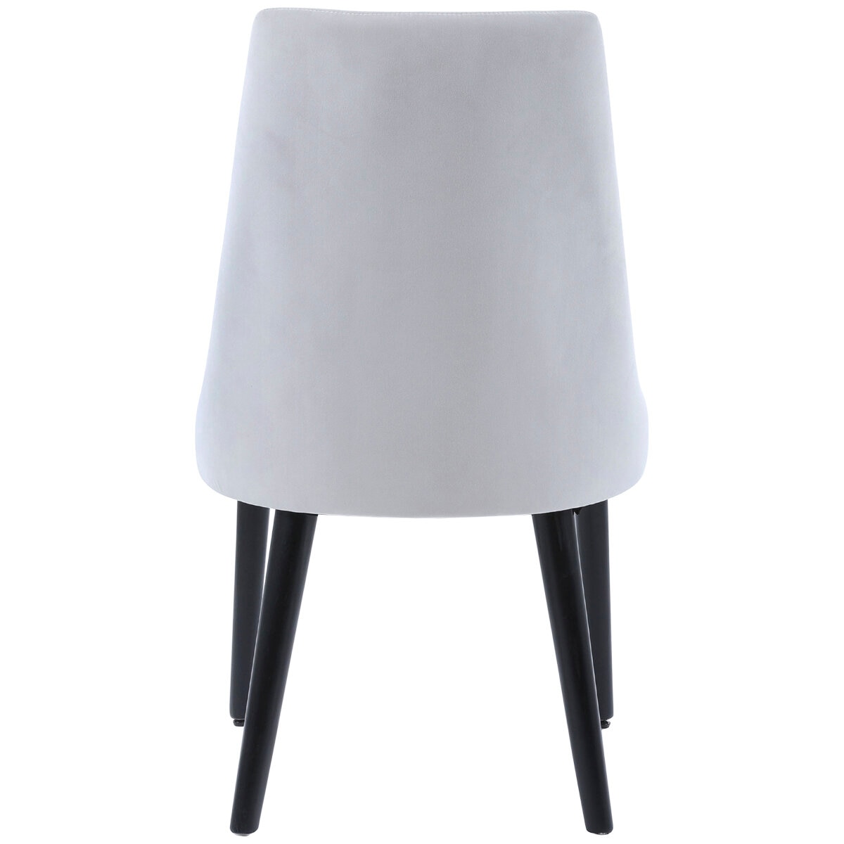 Moran Atlas Dining Chair 2 Pack Velvet Light Grey Fabric