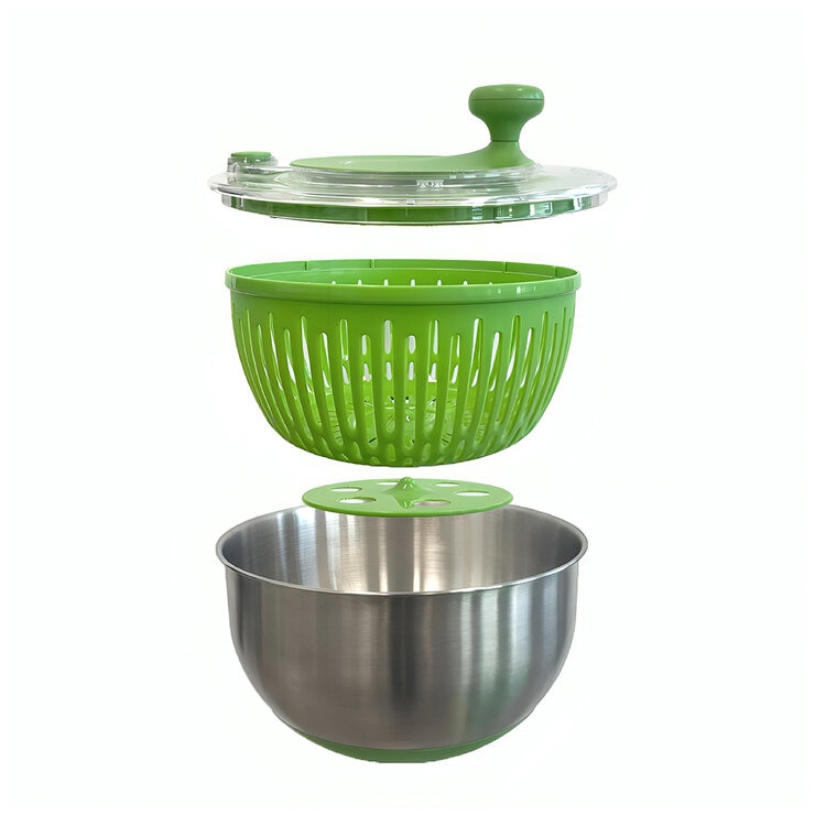 Rollkitchen Stainless Steel Salad Spinner 4.5L