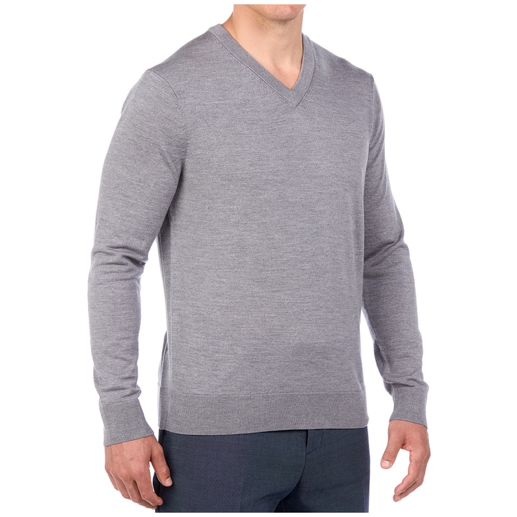 Brooks Brothers Men's Merino Sweater Grey VNeck Costco Australia