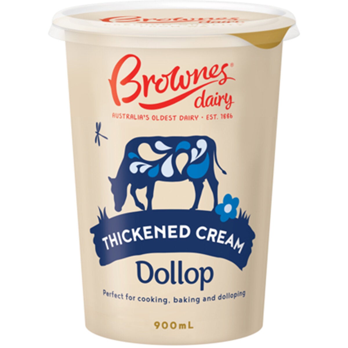 Brownes Dairy Thickened Cream 900ml Brownes Dairy Thickened Cream 900ml