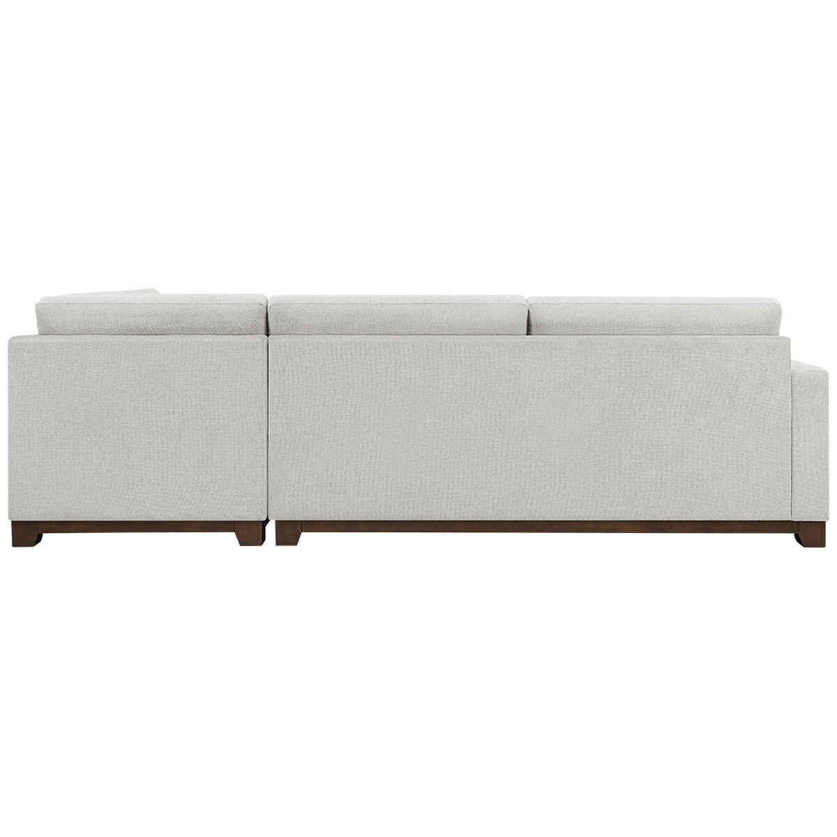 Thomasville 3 Piece Fabric Sectional With Chaise and Storage Ottoman