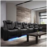 Valencia Home Theatre Tuscany Edition 5 Seater Black
