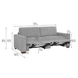 Henredon Fabric Sofa with 2 Power Footrests