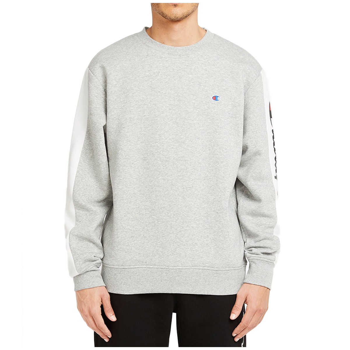 Champion Panel Crew Sweater Heather Grey | Costco Australia