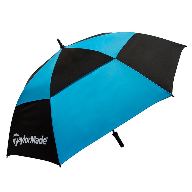 Taylormade 62 Inch Golf & 58 Inch Jumbo Compact Umbrella Set 2 Pack Black/Ocean