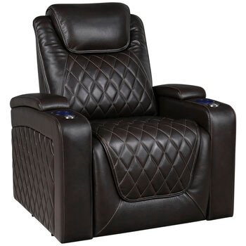 Valencia Home Theatre Oslo Edition 1 Seater Black and Dark Chocolate