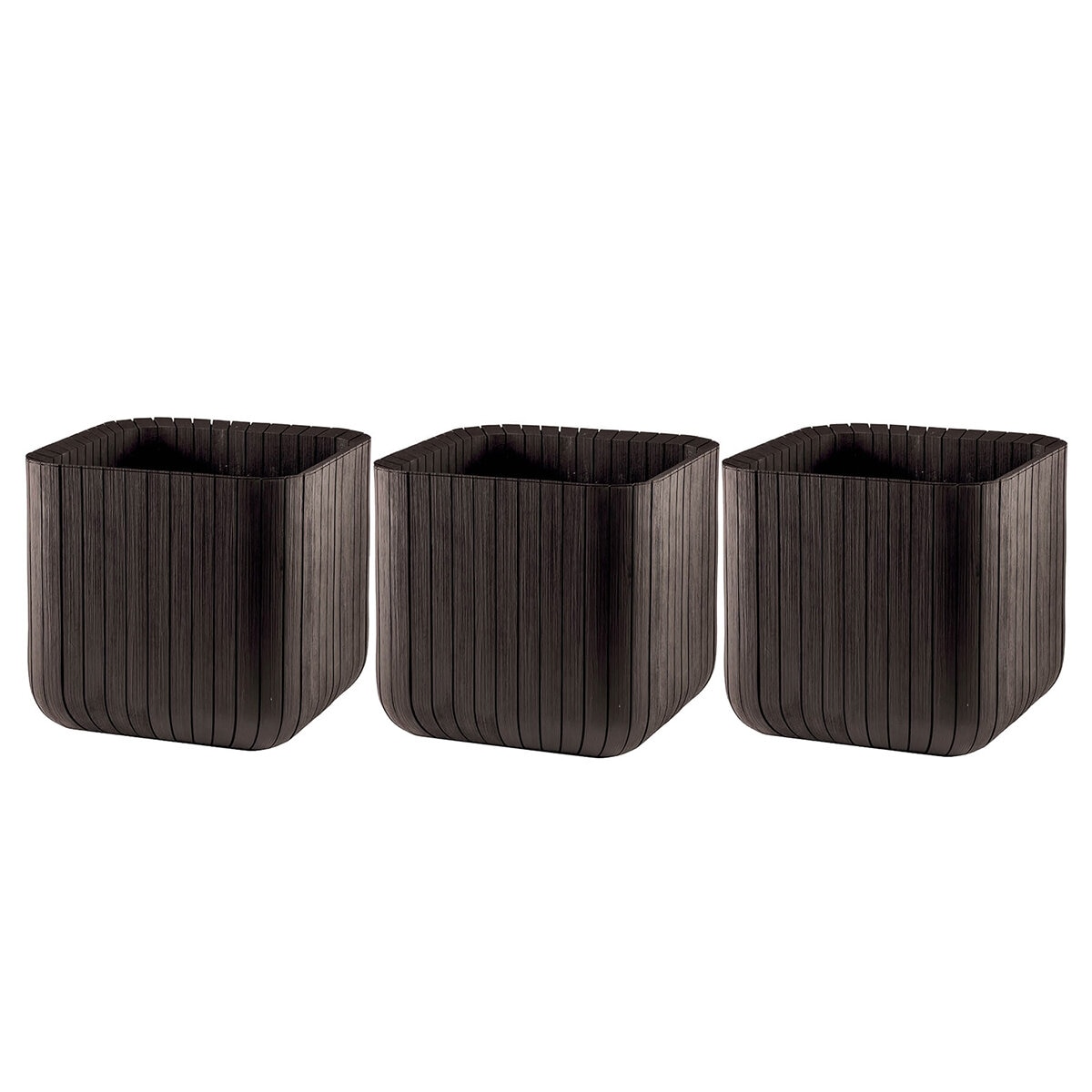 Keter Cube Planter Small Brown 3 Pack