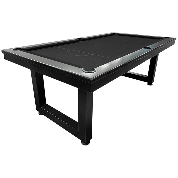 Odyssey 7ft Pool Table Black Wood Black Felt