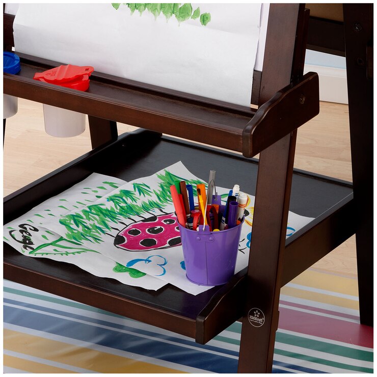 KidKraft Artist Easel with Paper Roll Espresso